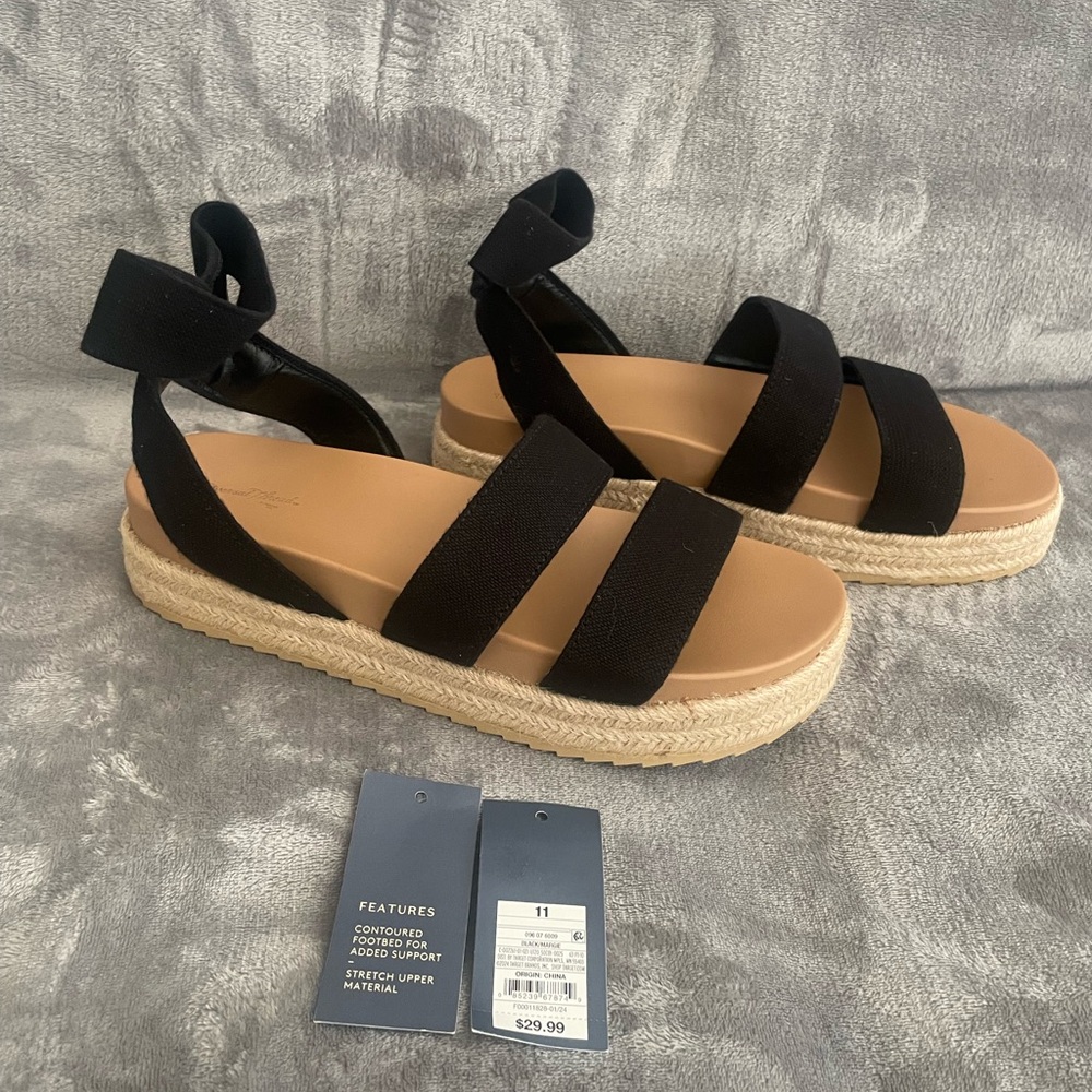 Universal Thread Black Espadrille Sandals